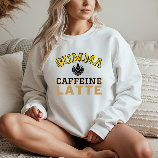Caffeine Latte Sweatshirt Student-Alumni Sweatshirt