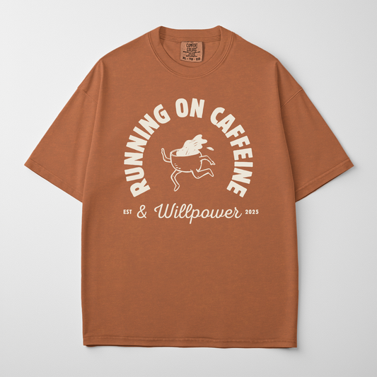Running On Caffeine And Willpower Coffee Lover Shirt