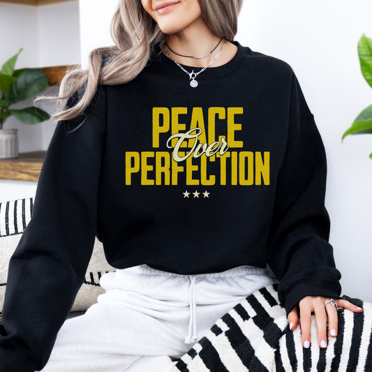 Peace Over Perfection Minimalist Mental Health Sweatshirt