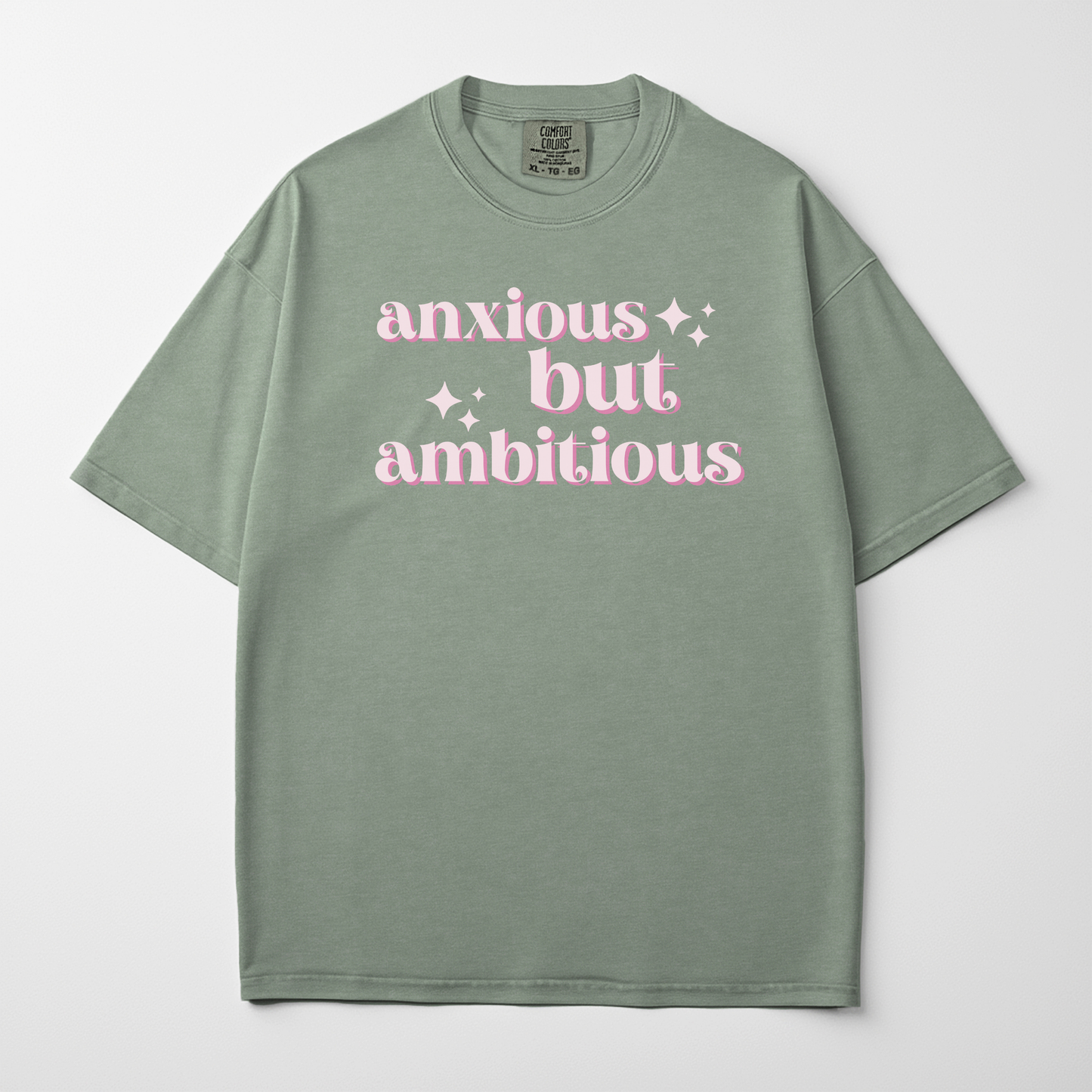 Anxious But Ambitious Retro Mental Health Humor Tee